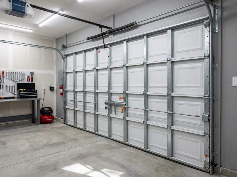 Hurricane windcode-certified residential garage door structure
